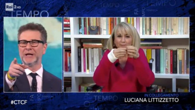 Luciana-Littizzetto-messaggio-sul-gesso-per-Fabio-Fazio_-_Sei-un..._-1