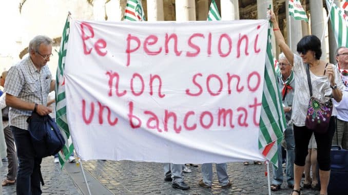 MANIFESTAZIONE PER LE PENSIONI