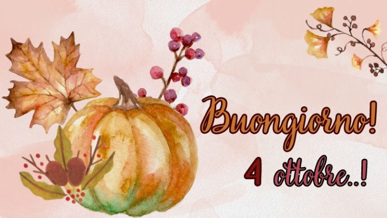 Buongiorno buon 4 ottobre 2024: frasi e immagini più belle da mandare