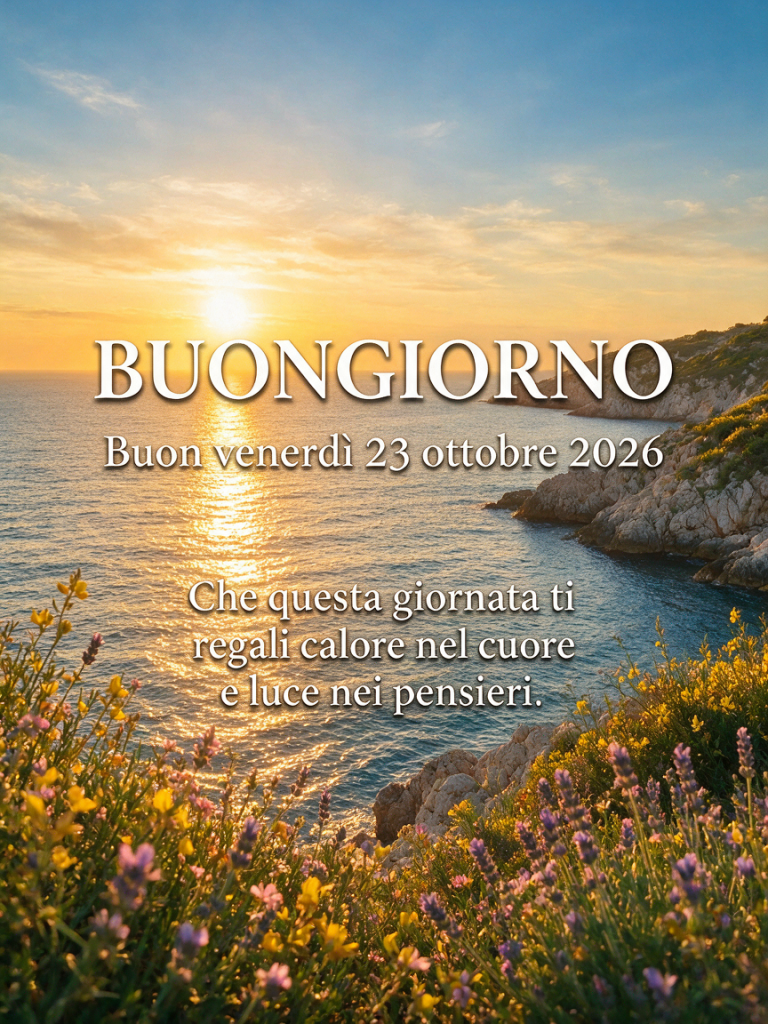Buongiorno buon venerdì 23 ottobre 2026 - immagine 2