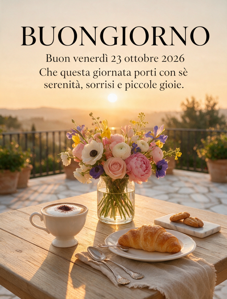Buongiorno buon venerdì 23 ottobre 2026 - immagine 1