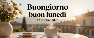 Buongiorno buon lunedì 12 ottobre 2026 — illustrazione editoriale