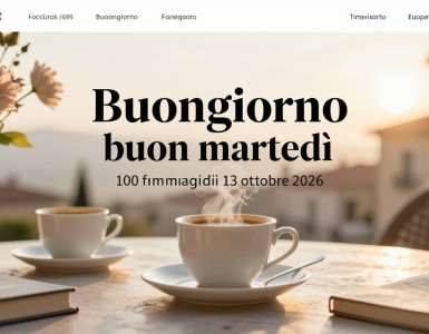 Buongiorno buon martedì 13 ottobre 2026 — illustrazione editoriale