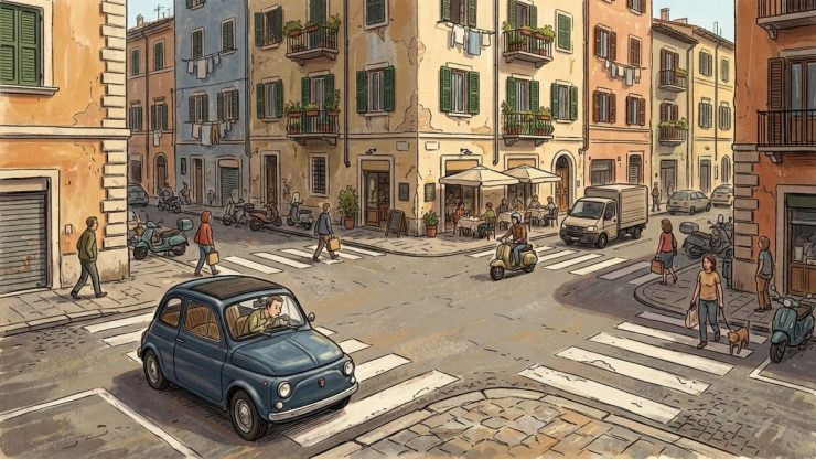 Quiz: Incrocio senza semaforo: hai STOP con linea di arresto, l’altra strada non ha segnali. Chi ha la precedenza?
