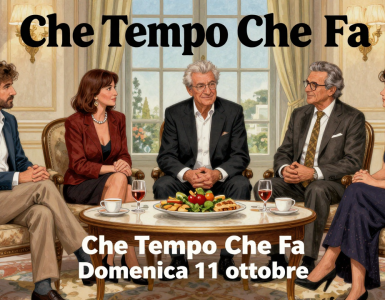 Che Tempo Che Fa Domenica 11 ottobre gli ospiti di Fazio - illustrazione AI