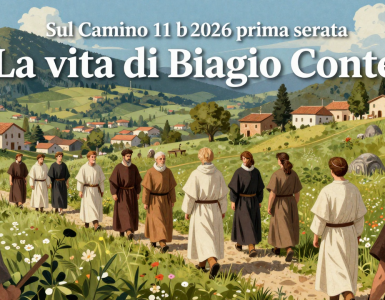 Sul cammino di Francesco Domenica 11 ottobre 2026 Rai prima serata – La vita di Biagio Conte - illustrazione AI