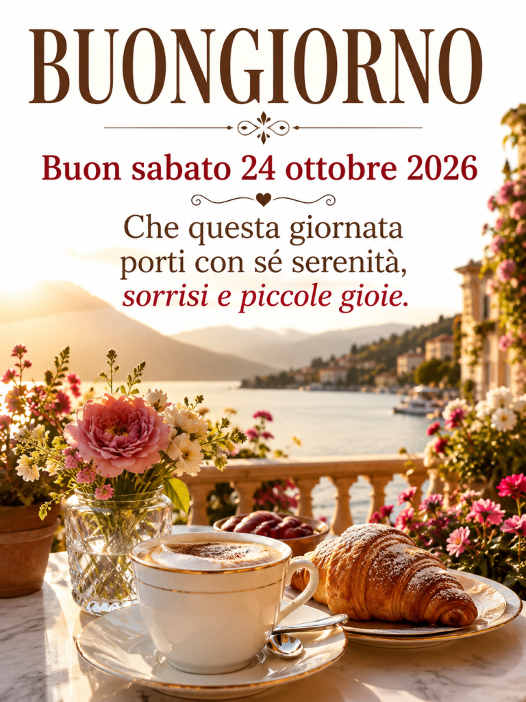 Buongiorno buon sabato 24 ottobre 2026 - immagine 1