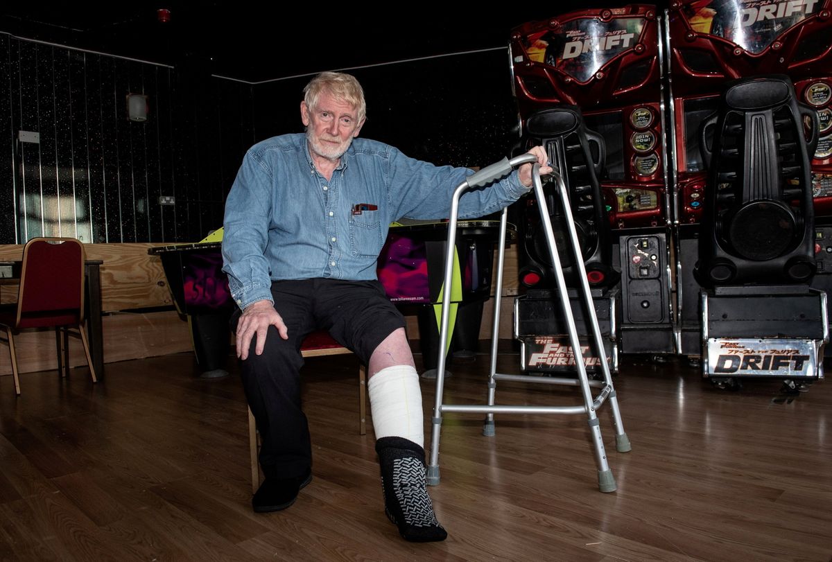 Glenn was hospitalised for a fortnight