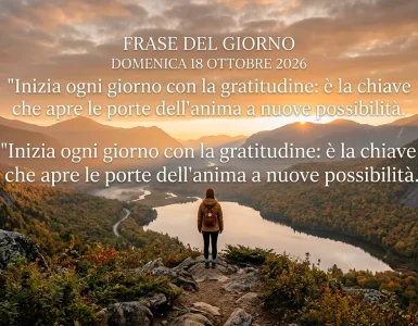 Frase del giorno domenica 18 ottobre 2026 — illustrazione editoriale