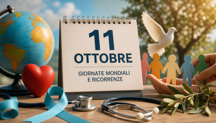 Giornate mondiali e ricorrenze del 11 ottobre — illustrazione editoriale