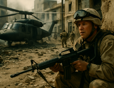 come finisce Black Hawk Down - Black Hawk abbattuto – illustrazione originale