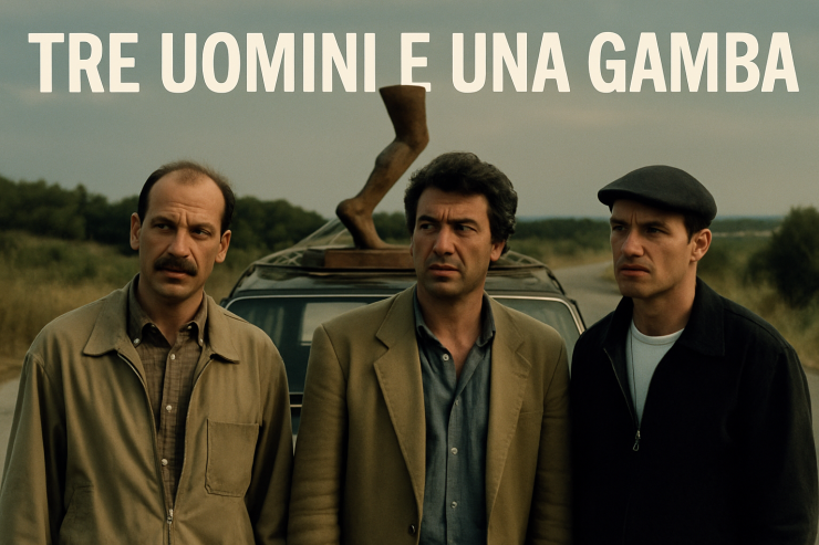 come finisce Tre uomini e una gamba – illustrazione originale