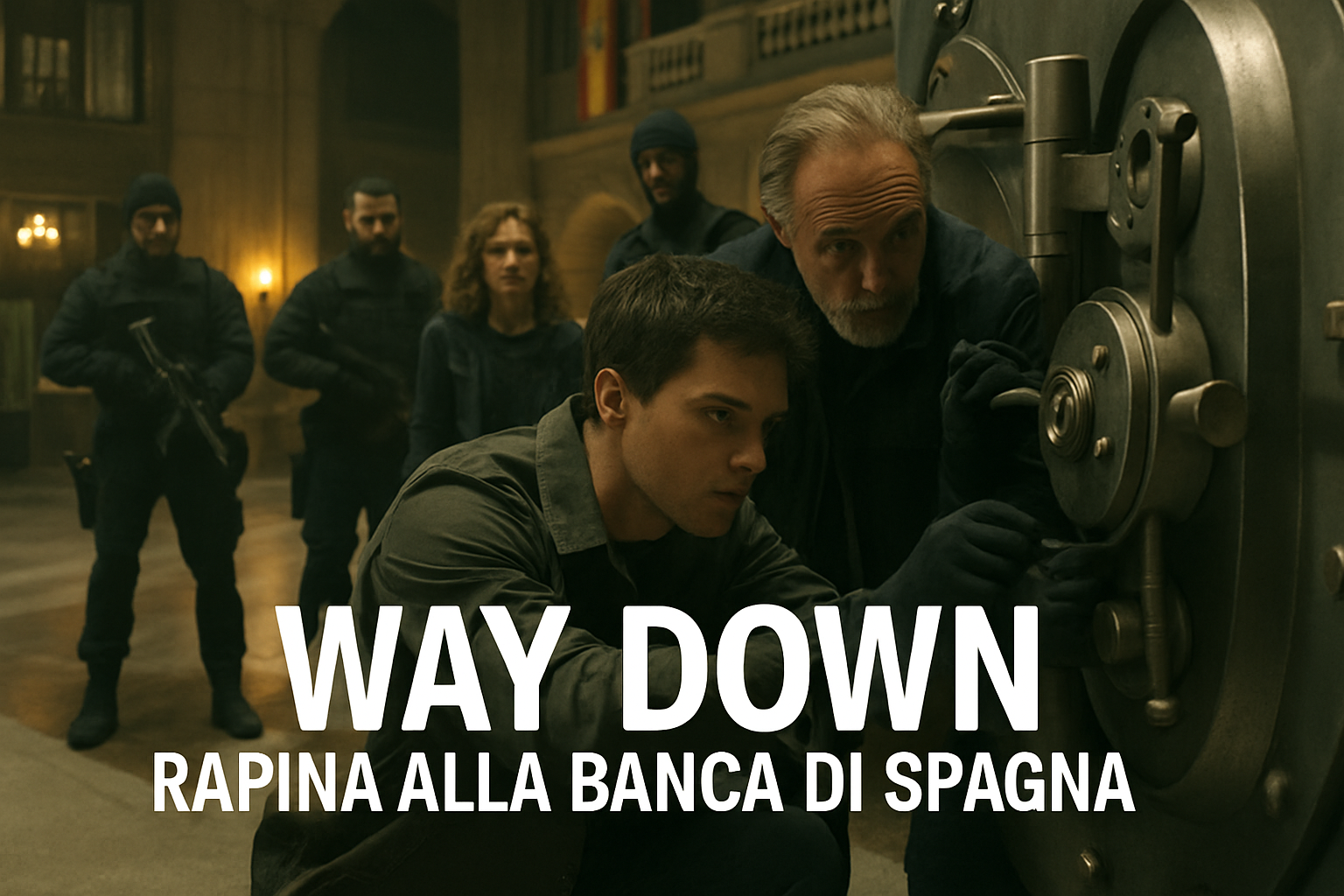 come finisce Way Down - Rapina alla Banca di Spagna – illustrazione originale