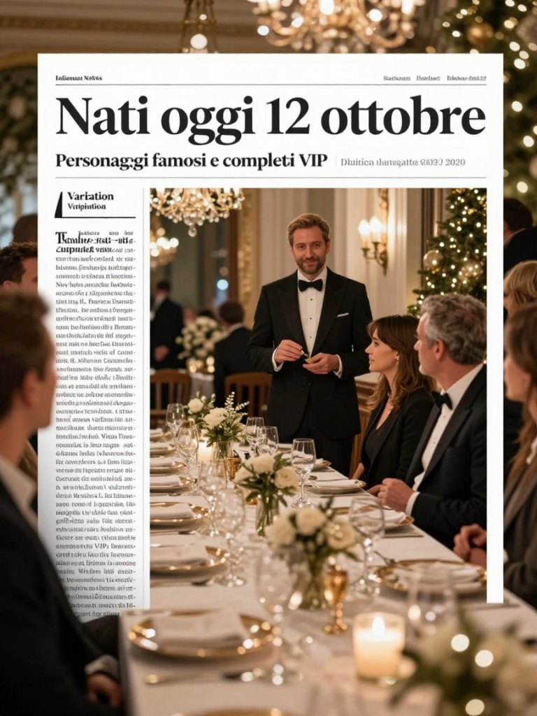 Nati oggi 12 ottobre — illustrazione editoriale