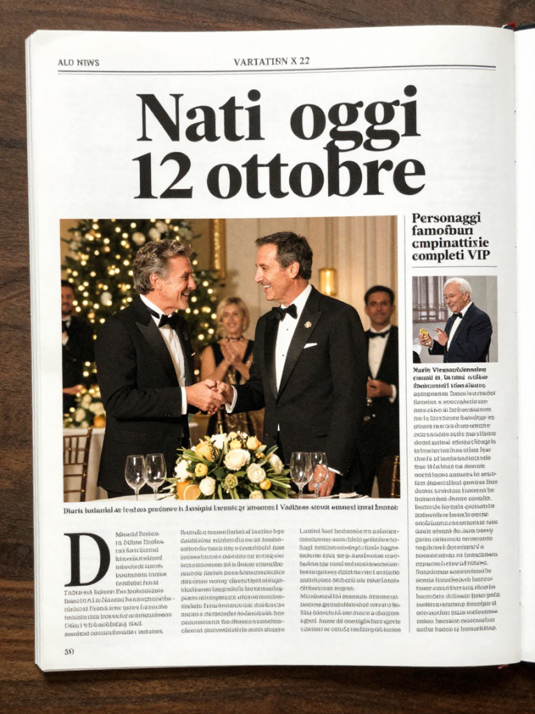 Nati oggi 12 ottobre — illustrazione editoriale
