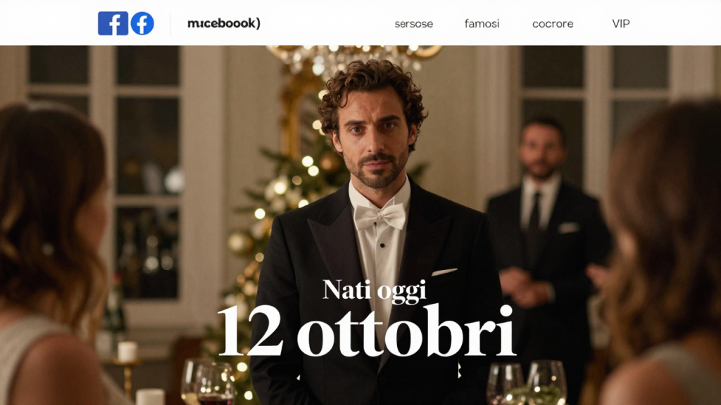 Nati oggi 12 ottobre — illustrazione editoriale