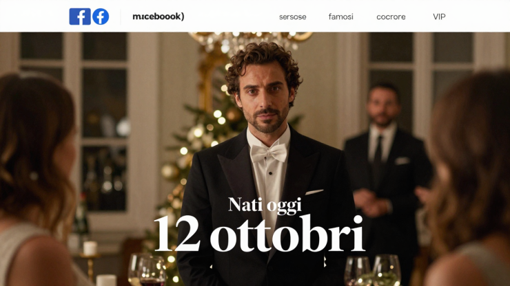 Nati oggi 12 ottobre — illustrazione editoriale