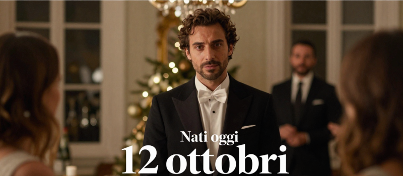 Nati oggi 12 ottobre — illustrazione editoriale