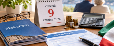 Pensioni e INPS venerdì 9 ottobre 2026: pagamenti, cedolino e novità