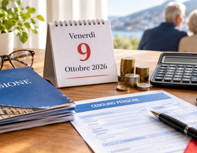 Pensioni e INPS venerdì 9 ottobre 2026: pagamenti, cedolino e novità