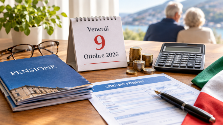 Pensioni e INPS venerdì 9 ottobre 2026: pagamenti, cedolino e novità