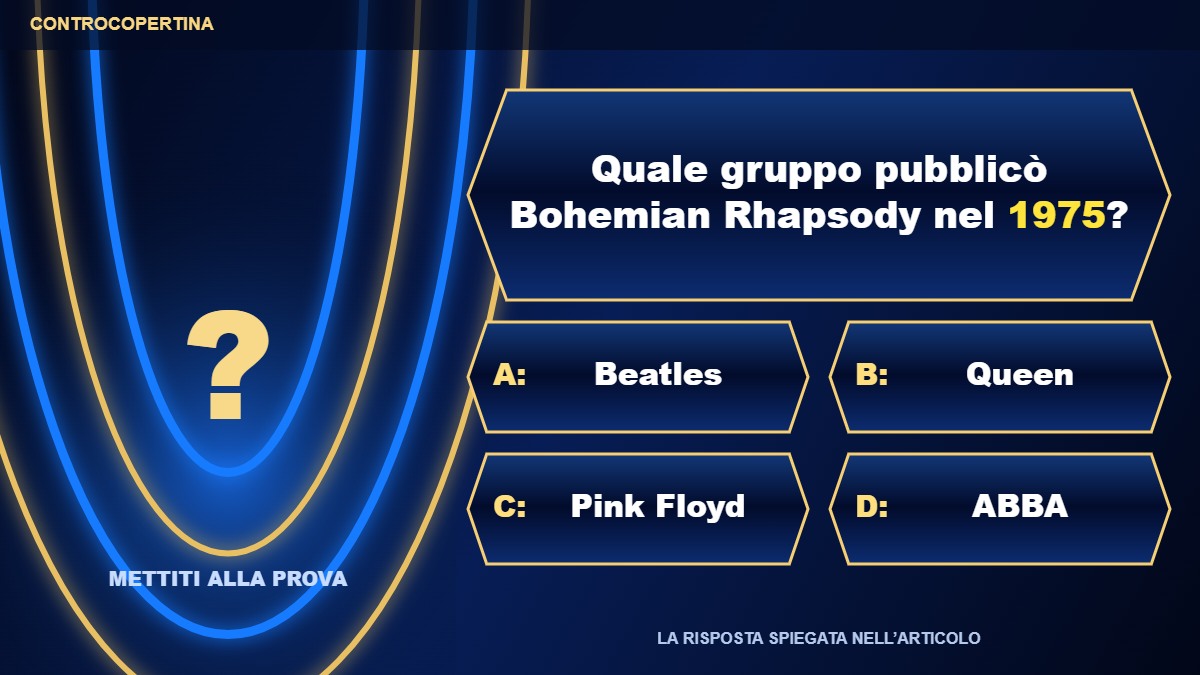 Bohemian Rhapsody gruppo — Quale gruppo pubblicò Bohemian Rhapsody nel 1975?
