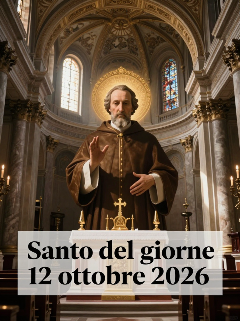 Santo del giorno 12 ottobre 2026 — illustrazione editoriale