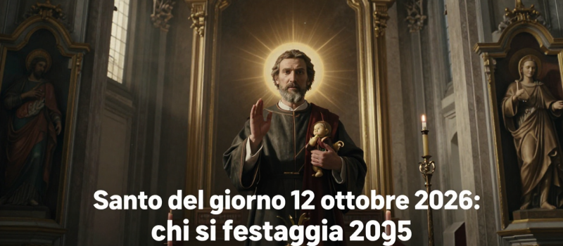 Santo del giorno 12 ottobre 2026 — illustrazione editoriale