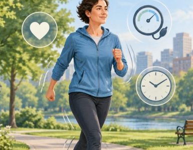 Grafica illustrativa per camminata veloce