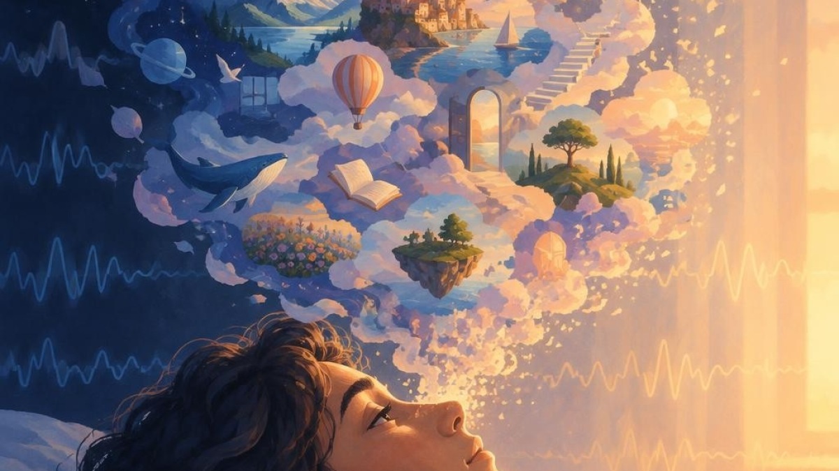 Grafica illustrativa per dimenticare i sogni