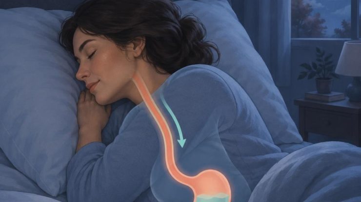 Grafica illustrativa per fianco sinistro reflusso
