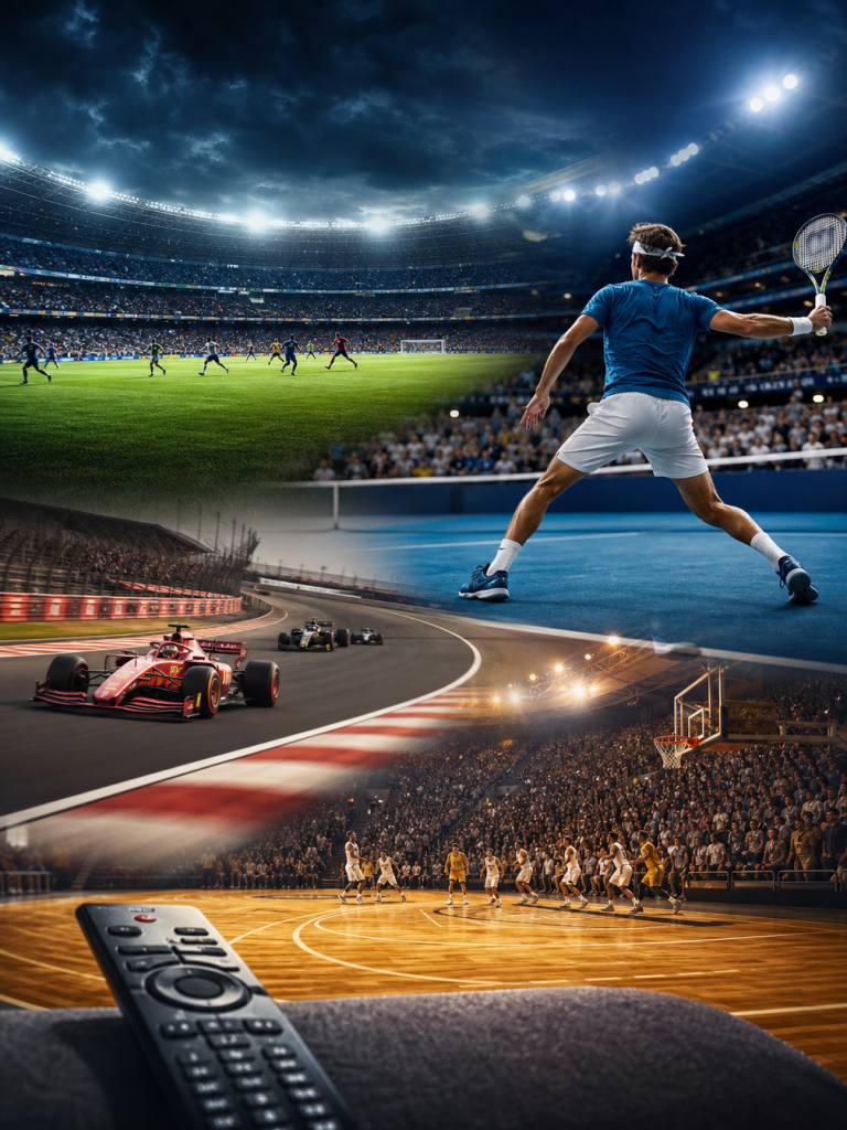 Sport oggi 9 ottobre 2026 in TV e streaming — illustrazione editoriale