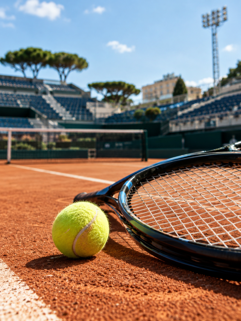 Tennis oggi 9 ottobre 2026 — illustrazione editoriale